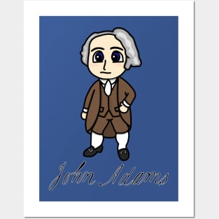 Chibi John Adams with Signature Posters and Art